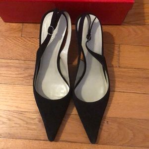 Anne Klein Suede Slingback Heels